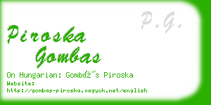 piroska gombas business card